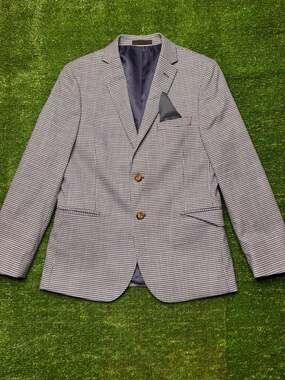 Lauren Ralph Lauren Houndstooth Blue Blazer Size 16R